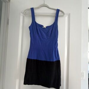 silence + noise Blue and Black Colorblock Tank Dress
